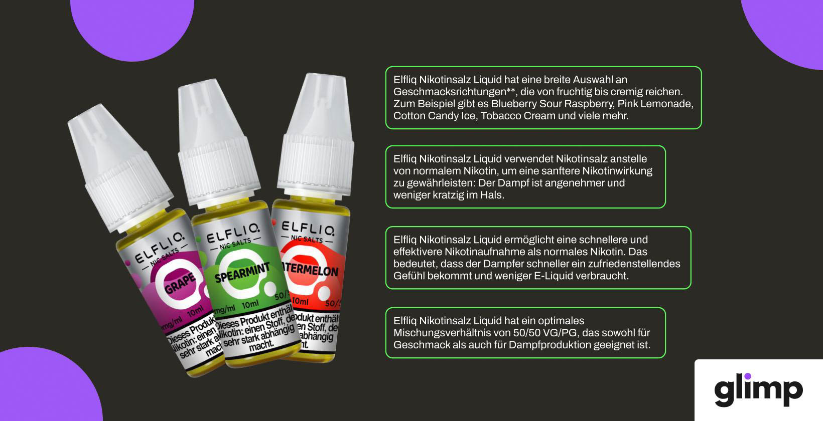 Vorteile von Elfliq Nikotinsalz Liquid