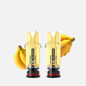Vapes Bars Diamond Click Pods 20 mg/ml Nikotin 600 Züge - Banana Split