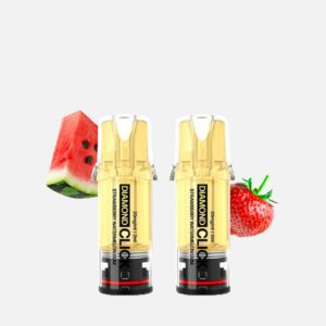 Vapes Bars Diamond Click Pods 20 mg/ml Nikotin 600 Züge - Strawberry Watermelon Gum