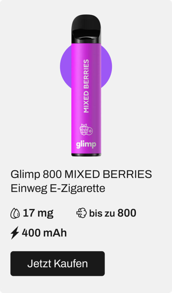 Nikotinarme Einweg-E-Zigarette