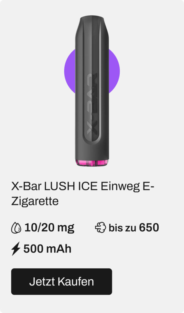 Nikotinarme Einweg-E-Zigarette