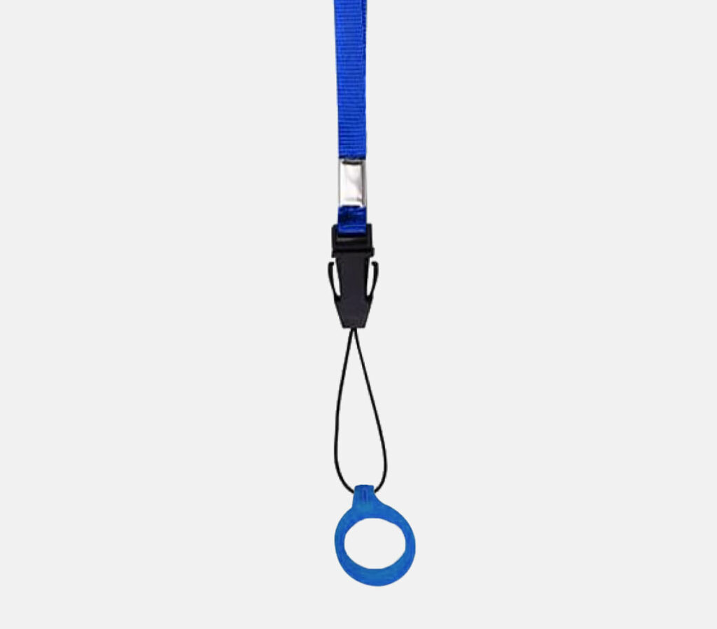 Vape-Lanyard mit Sicherheits-Silikonring-Tragegurte aus Textil-halfblau kaufen