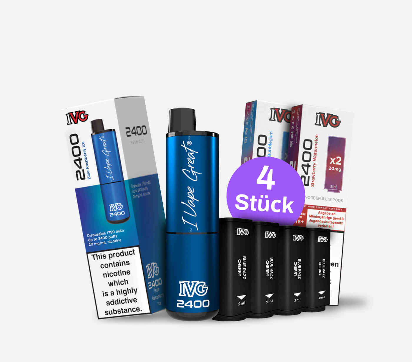 IVG 2400 Pods (4 stk.) + Akku Kit kaufen