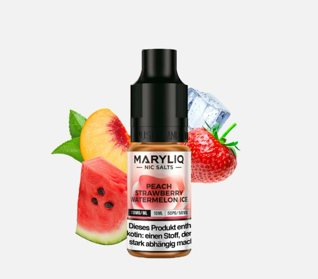 Maryliq Nikotinsalz E-Liquids by Elfbar Lost Mary-Peach Strawberry Watermelon Ice kaufen