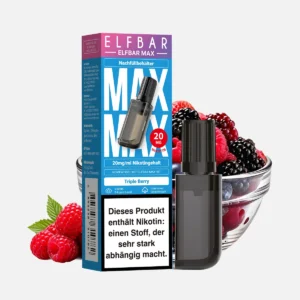 ELFBAR MAX Pods 20mg Nikotin - Triple Berry