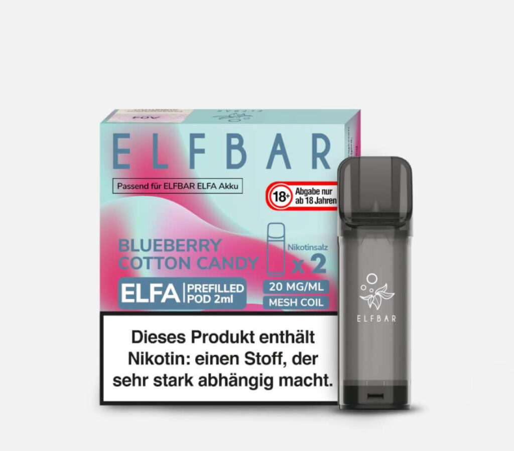 Elf Bar Elfa Blueberry Cotton Candy Prefilled Ersatz Pod kaufen