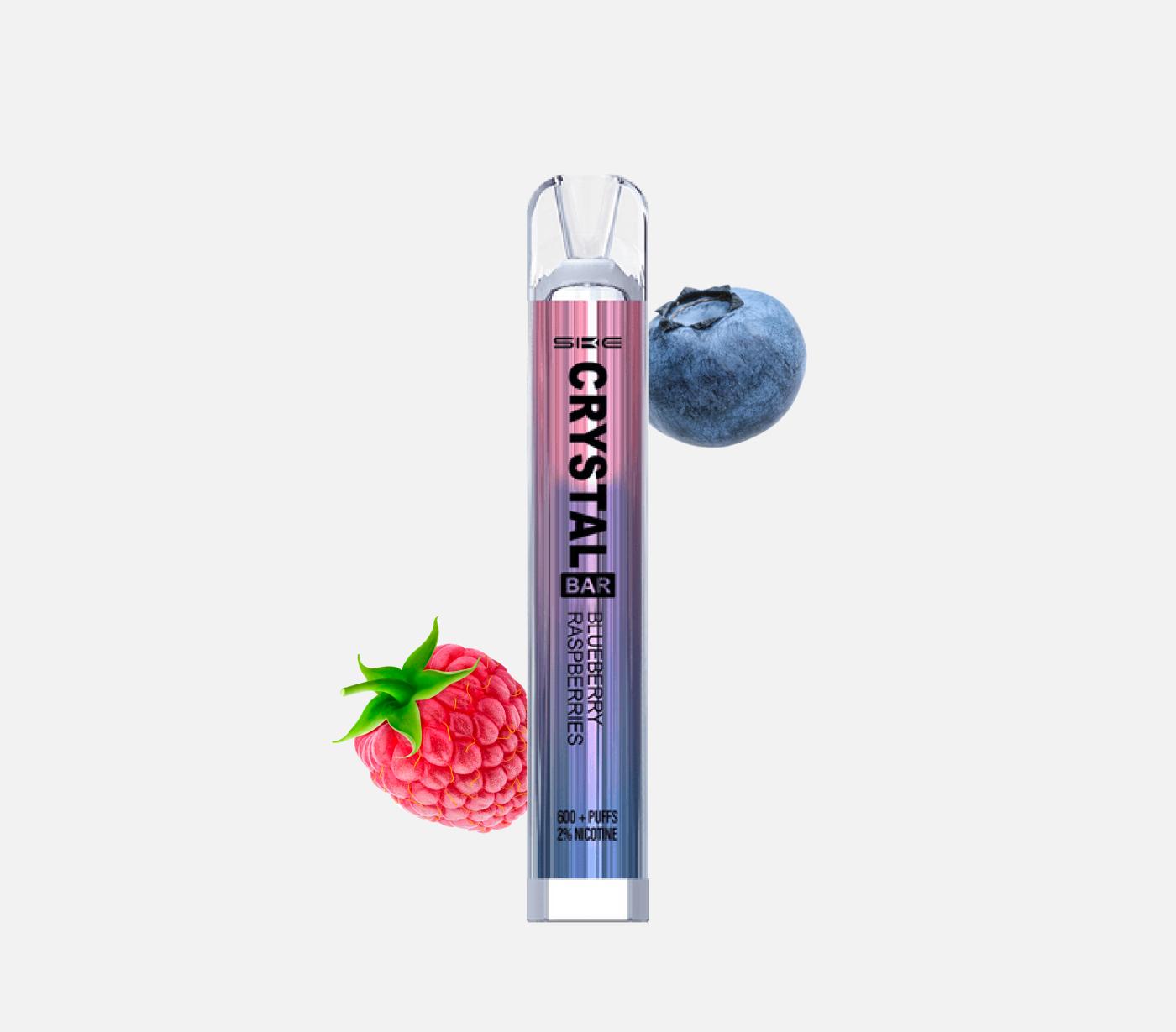 SKE Crystal Bar Einweg E-Shisha 20 mg/ml Nikotin 600 Züge – Blueberry Raspberry kaufen