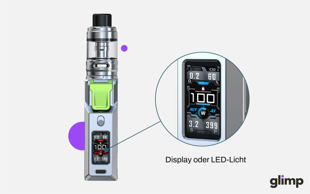 Display oder LED-Licht