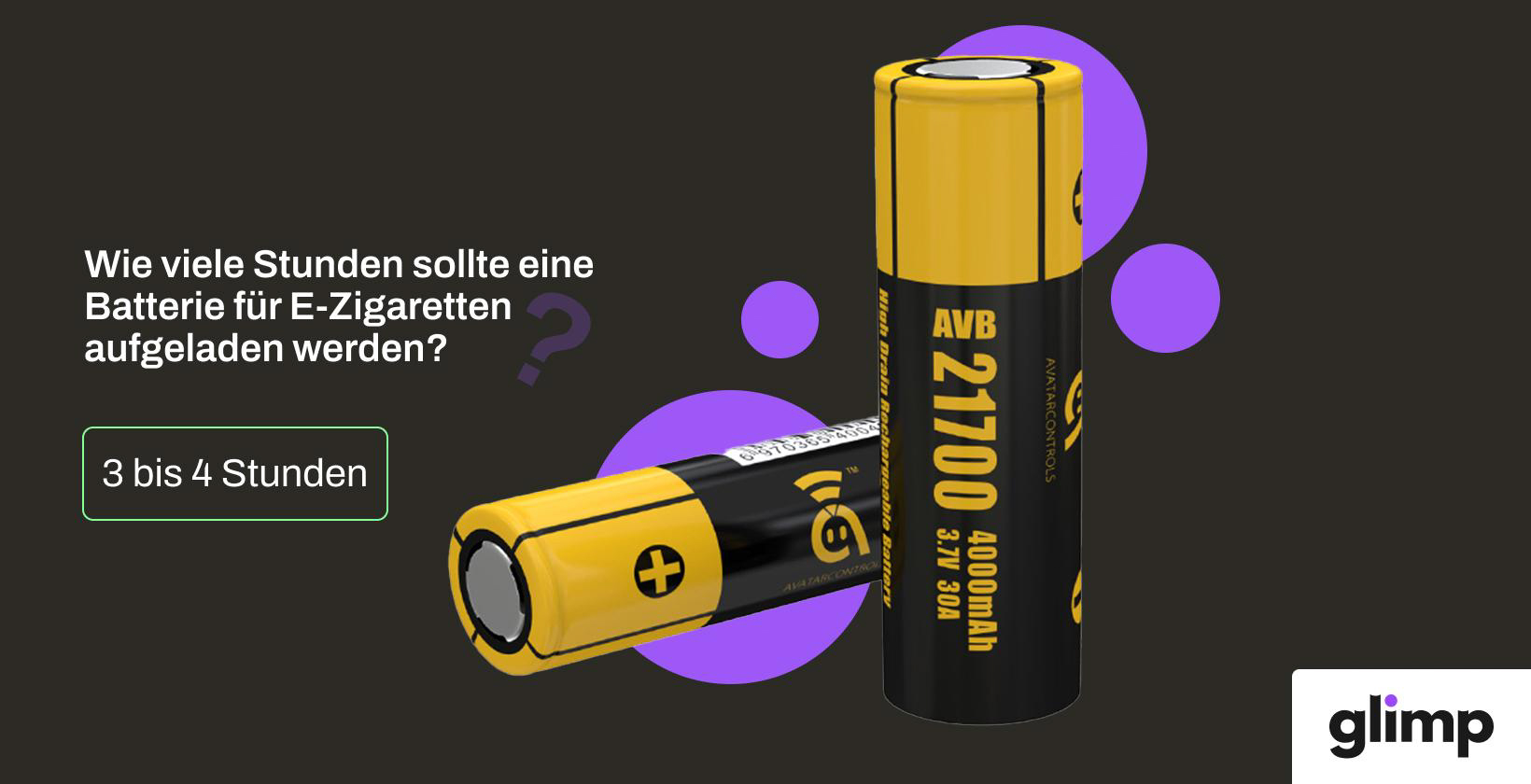 E-Zigaretten-Batterie hält 3 bis 4 Stunden