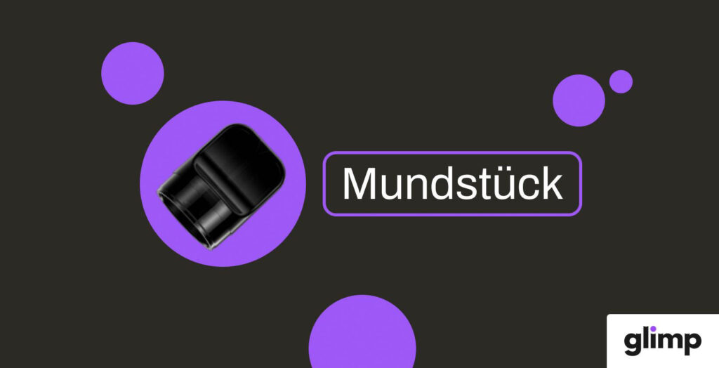 Das Mundstück einer Einweg E-Zigarette