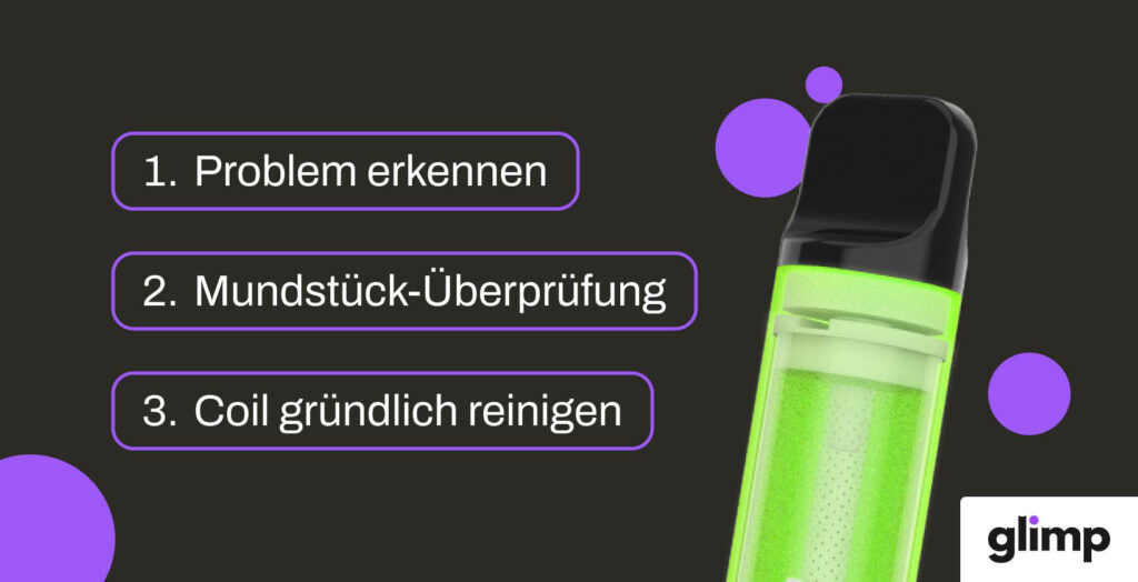 Das Reinigen von Einweg E-Zigaretten