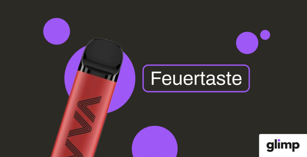 Der Feuertaste einer Einweg E-Zigarette