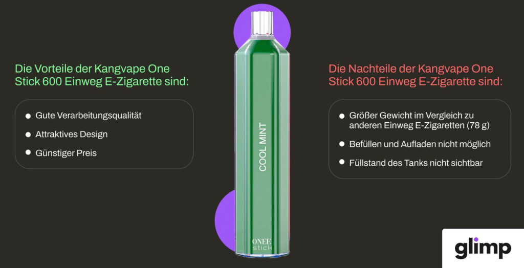 Kangvape One Stick 600 Einweg e-Zigarette