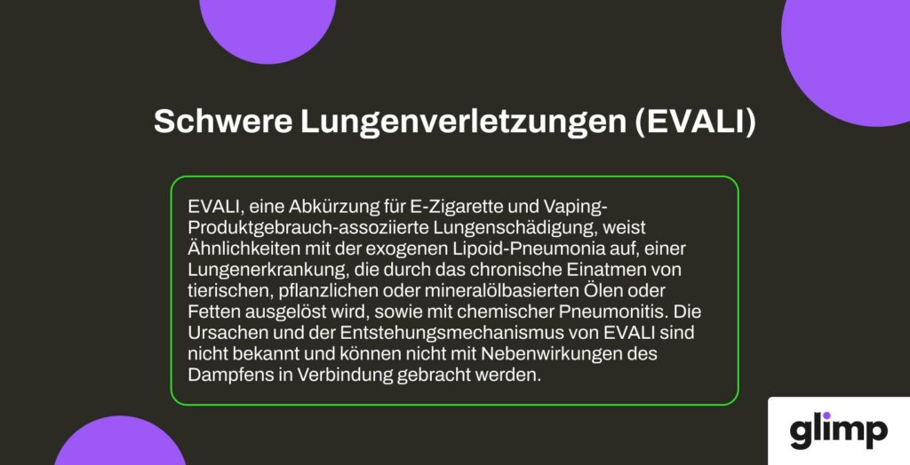 Schwere Lungenverletzungen (EVALI)